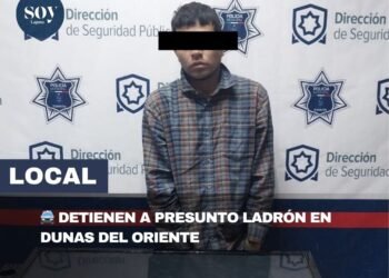 Detienen a hombre por presunto robo a casa habitación en la colonia Dunas del Oriente