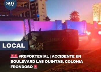 🚗 Choque contra luminaria en la colonia Frondoso deja solo daños materiales