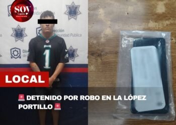 DETIENEN A SUJETO SEÑALADO POR ROBO EN LA COLONIA JOSÉ LÓPEZ PORTILLO