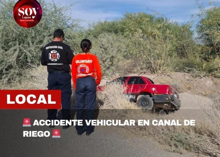 Vehículo cae a canal de riego; tres personas resultan lesionadas