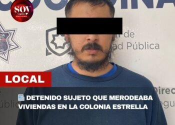📰 DETENIDO SUJETO QUE MERODEABA VIVIENDAS EN LA COLONIA ESTRELLA