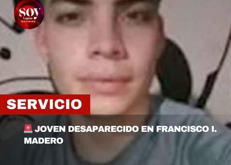 🚨 JOVEN DESAPARECIDO EN FRANCISCO I. MADERO