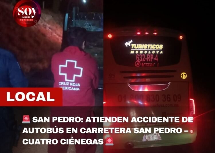 🚨 ACCIDENTE DE AUTOBÚS EN SAN PEDRO; CHOCAN CONTRA UNA VACA 🚨