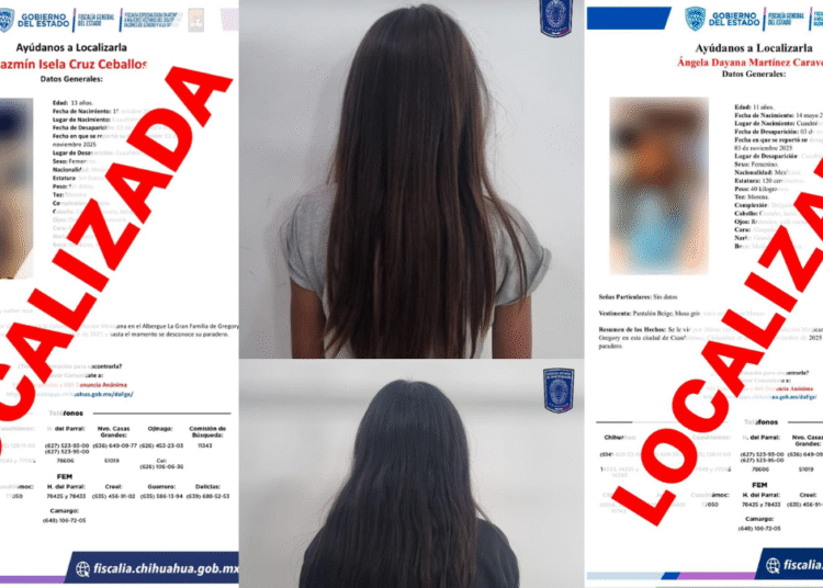 Localizan a dos niñas reportadas como ausentes en Cuauhtémoc