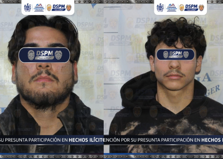 Detiene Policía Municipal a dos hombres armados tras reporte de disparos en la colonia Monteverde