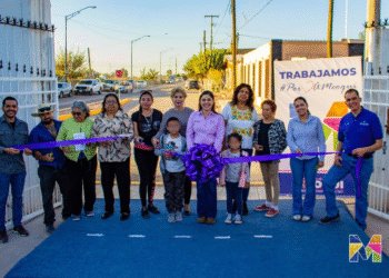 Entrega Miriam Soto pavimentación de calles en la Colonia Obrera de Meoqui