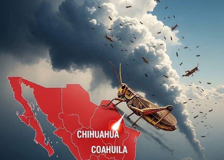Se aproxima a México una inusual nube masiva de saltamontes; autoridades activan alerta preventiva