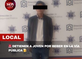 DETIENEN A JOVEN POR CONSUMIR BEBIDAS ALCOHÓLICAS EN LA VÍA PÚBLICA
