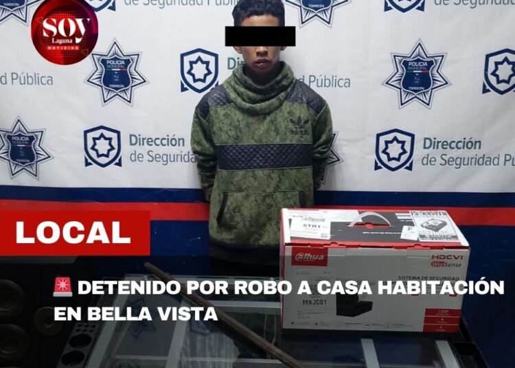 📰 DETENIDO PRESUNTO LADRÓN EN CASA HABITACIÓN DE LA COLONIA BELLA VISTA