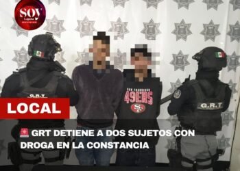 🚓 GRT detiene a dos sujetos por posesión de narcóticos en la colonia La Constancia