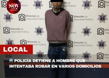🚔 POLICÍA DETIENE A HOMBRE QUE INTENTABA ROBAR EN VARIOS DOMICILIOS