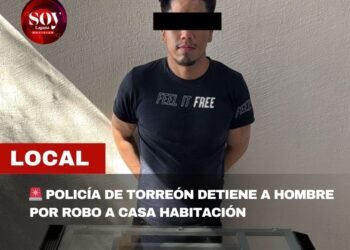 🚨 POLICÍA DE TORREÓN DETIENE A HOMBRE POR ROBO A CASA HABITACIÓN