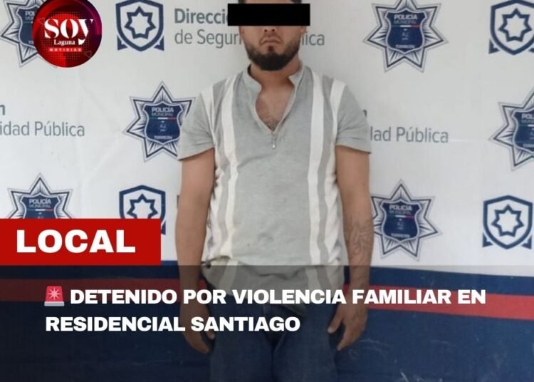 Policía detiene a un hombre por violencia familiar en Residencial Santiago