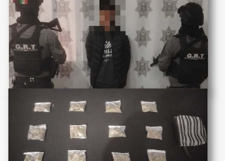 GRT asegura a tres hombres por posesión de narcóticos en distintos puntos de Torreón