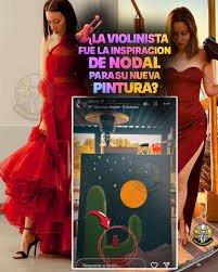 ¿Christian Nodal se habría inspirado en su violinista para pintar un cuadro?