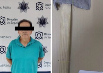 Detienen a sujeto por violencia familiar con arma blanca en Villa Jacarandas